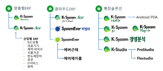영림원소프트랩의 주요 솔루션    <출처:영림원소프트랩>